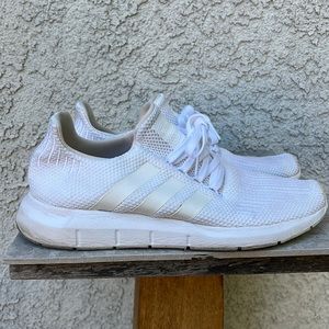 Adidas originals swift run white knit sneaker tennis shoes laced men’s 11
